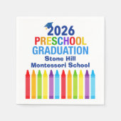 Serviette En Papier 2026 Preschool Graduation Custom School Party (Devant)
