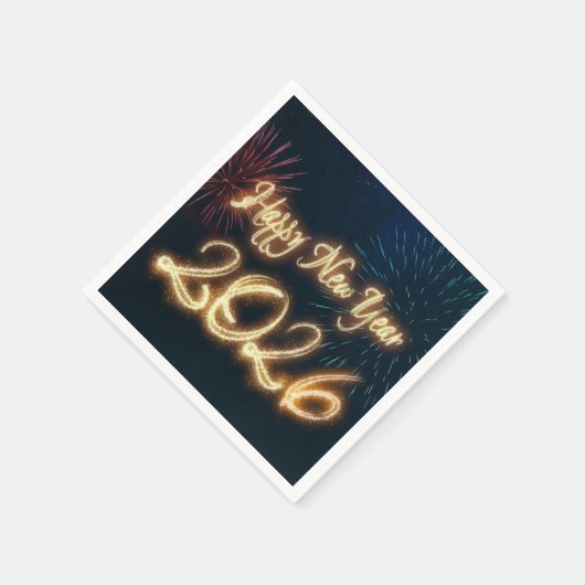 Serviette En Papier 2026 Sparkling Happy New Year Fireworks (Coin)