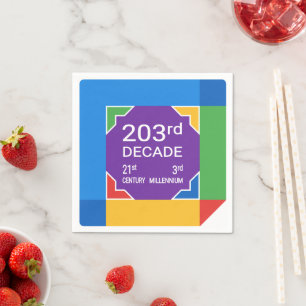 Serviette En Papier 203e Décennie (Nouvel An 2021—2030)