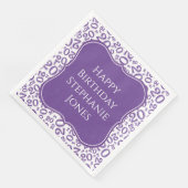 Serviette En Papier 20e anniversaire Purple Random Numéro 20 (Coin)