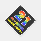 Serviette En Papier 21e anniversaire : Audacieux, amusant, simple, arc (Coin)