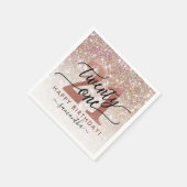 Serviette En Papier 21e anniversaire Chic Parties scintillant Ombre (Coin)