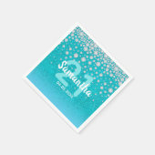 Serviette En Papier 21e anniversaire diamants parties scintillant bleu (Coin)