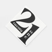 Serviette En Papier 21e anniversaire Elégante typographie fête d'anniv (Coin)