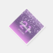 Serviette En Papier 21e anniversaire fausse parties scintillant rose v (Coin)