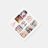 Serviette En Papier 21e anniversaire photo collage applaudissements bl (Coin)