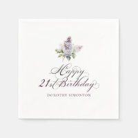 21e anniversaire Purple Lilac Spring Flower Cockta