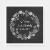 Serviette En Papier 21e fête d'anniversaire Wonderland Snowflake (Devant)