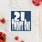 Serviette En Papier 21e Vingt-et-unième anniversaire (En situation)