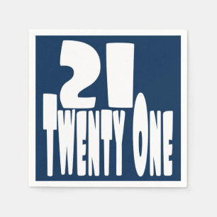 Serviette En Papier 21e Vingt-et-unième anniversaire