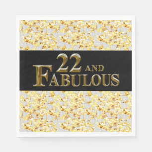 Serviette En Papier 22e anniversaire 