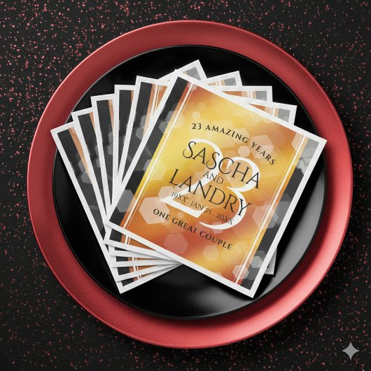 Serviette En Papier 23e anniversaire de Mariage de Topaz impérial
