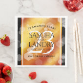 Serviette En Papier 23e anniversaire de Mariage de Topaz impérial (En situation)