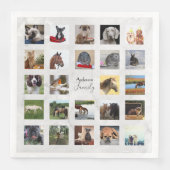 Serviette En Papier 24 PHOTO COLLAGE Marble Partyware (Devant)