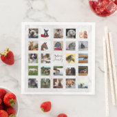 Serviette En Papier 24 PHOTO COLLAGE Marble Partyware (En situation)