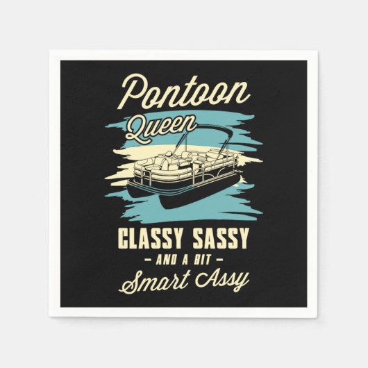 Serviette En Papier 24.Pontoon reine classe sassy et un peu assy Ponto (Devant)