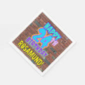 Serviette En Papier 24e anniversaire ~ Amusant, Graffiti urbain inspir (Coin)