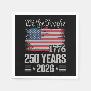 Serviette En Papier 250 Ans 1776 2026 250e Anniversaire 4 Juillet