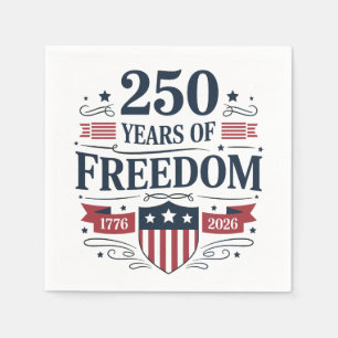 Serviette En Papier 250 Ans De Liberté 1776 2026 250e 4 Juillet