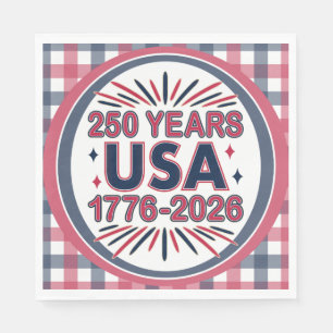Serviette En Papier 250 ans USA Semiquinentenaire 1776-2026