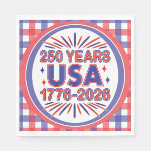 Serviette En Papier 250 ans USA Semiquinentenaire 1776-2026