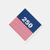 Serviette En Papier 250 Red White and Blue USA Anniversary (Coin)