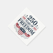 Serviette En Papier 250 Years Of Freedom 1776 2026 250th 4th Of July (Coin)