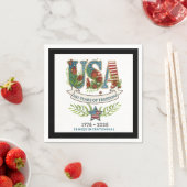 Serviette En Papier 250 Years of Freedom Chic Patriotic Black Border (En situation)