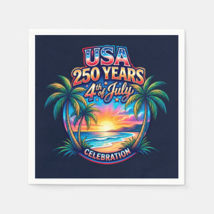 Serviette En Papier 250e anniversaire d'Amérique USA Palm Beach