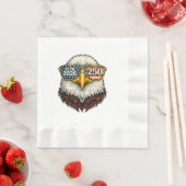 Serviette En Papier 250e anniversaire États-Unis 1776-2026 Aigle améri (En situation)