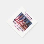 Serviette En Papier 250e anniversaire USA Patriotic Flags Papier (Coin)