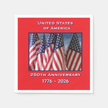 250e anniversaire USA Patriotic Flags Papier