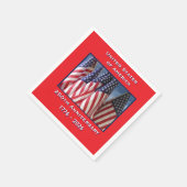 Serviette En Papier 250e anniversaire USA Patriotic Flags Papier (Coin)