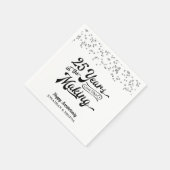 Serviette En Papier 25 ANS D'ANNÉE DANS L'ARGENT FABRIQUANT Confetti (Coin)