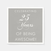 Serviette En Papier 25 Ans D'Être Des Serviettes Magnifiques (Devant)