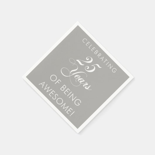 Serviette En Papier 25 Ans D'Être Des Serviettes Magnifiques (Coin)