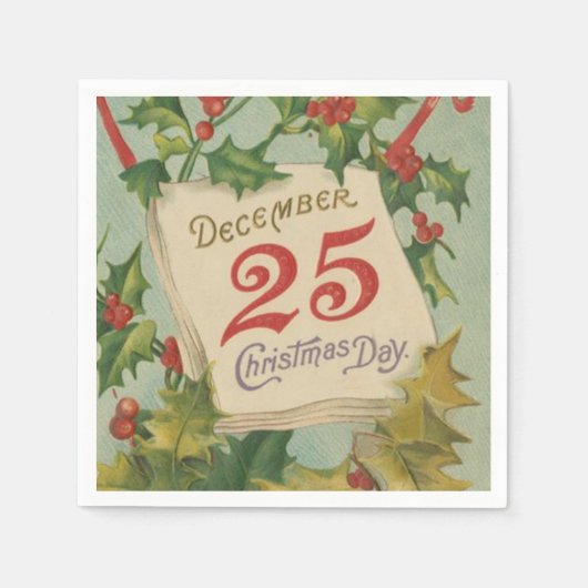 Serviette En Papier 25 décembre Jour de Noël (Devant)