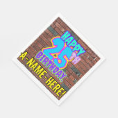 Serviette En Papier 25e anniversaire ~ Amusant, Graffiti urbain inspir (Coin)