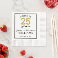25e anniversaire de Mariage Or Cheers à 25 ans N