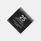 Serviette En Papier 25e anniversaire de Mariage Parties scintillant Fa (Coin)