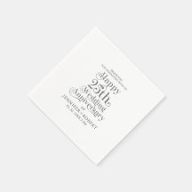 25e Anniversaire de Mariage Typographie Or