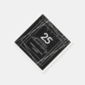 Serviette En Papier 25e anniversaire du Mariage Argent (Coin)