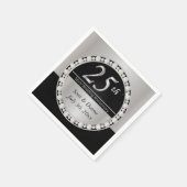 Serviette En Papier 25e anniversaire du Mariage d'argent (Coin)