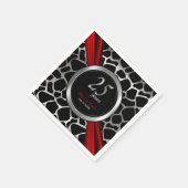 Serviette En Papier 25e anniversaire du Mariage d'argent exotique (Coin)