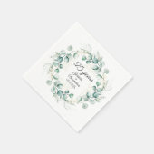 Serviette En Papier 25e anniversaire du Mariage d'Eucalyptus (Coin)