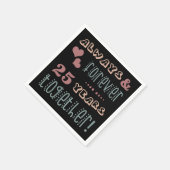 Serviette En Papier 25e anniversaire du Mariage mignon (Coin)