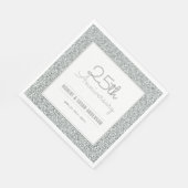 Serviette En Papier 25e anniversaire du Mariage Parties scintillant d' (Coin)