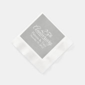 Serviette En Papier 25e anniversaire du Mariage Personnalisé (Coin)