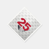Serviette En Papier 25e anniversaire Golf Ball (Coin)