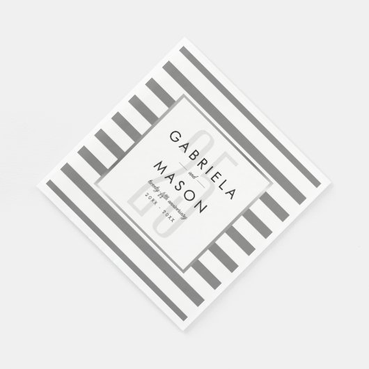 Serviette En Papier 25e anniversaire Mariage classique en argent (Coin)